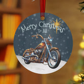 Vintage Harley Davidson Motorcycle Aluminum Christmas Ornament